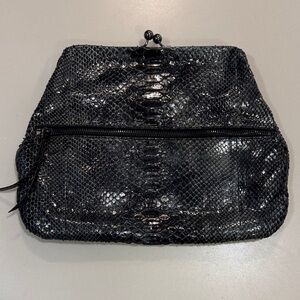 Authentic Devi Kroell Genuine Python Clutch, Made in Italy